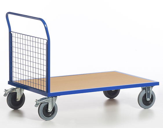 Chariot plateforme avec dossier grillagé