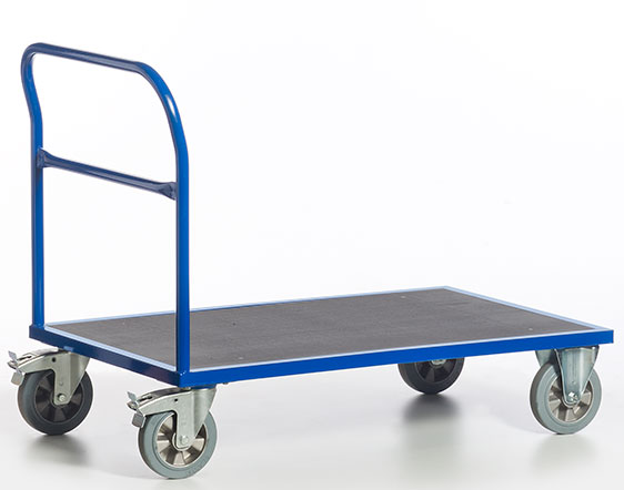 Chariot à avant-train pivotant avec ridelles rabattables