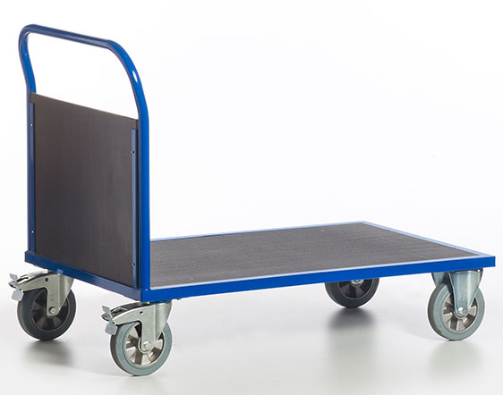 Chariot plateforme renforcé - 1 paroi avec panneau