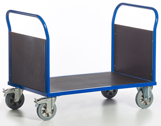 Chariot plateforme renforcé à deux parois